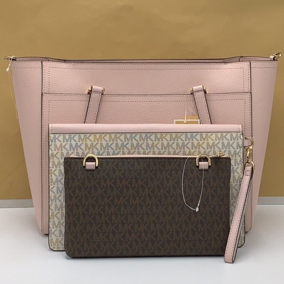 Michael Kors Maisie Large 3 in 1 Tote Powder Blush Multi - Picture 12 of 16